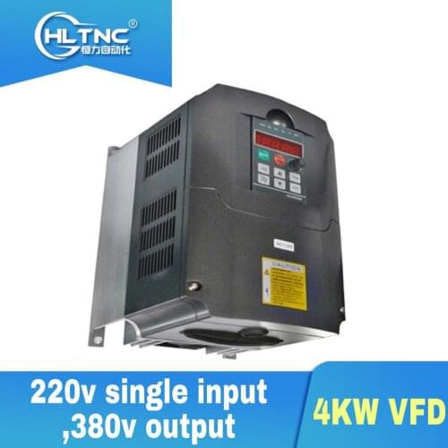 220v single input ,380v output 4KW 4HP-18A Variable Frequency Drive VFD Inverter VSD Speed control for CNC Router