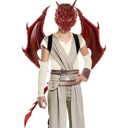 Children Dress Up Toy Anime Dragon Wing Tail Mask Set Kids Halloween Costume Party Props Christmas Gift
