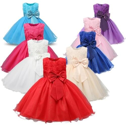 Childresn Clothes Birthday Dresss Vestidos infantil Sleeveless Princess Party Kids Dresses for Girls Cute Children Clothing 10T