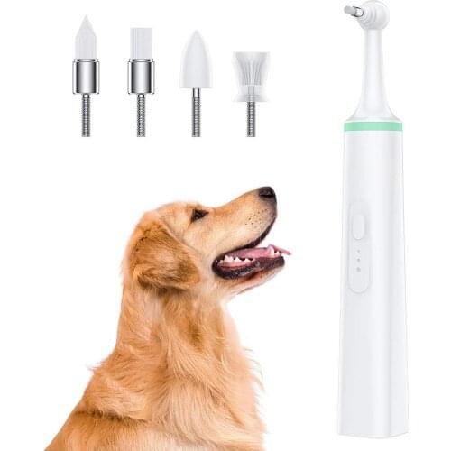 Dog Electric Toothbrush Tooth Polisher Dog Mouth Cleaning Plaque Stain And Whitening Tool