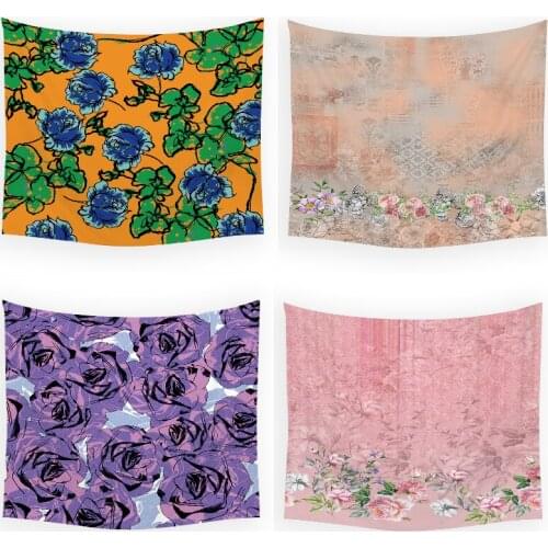 Flower leaves tarot tapestry tapestry wall hanging room decor aesthetic boho decoration wall tapestry abstract home decor Home