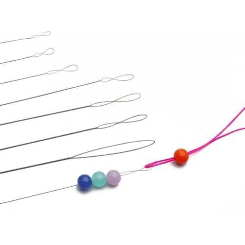 1pc Stainless Steel Big Eye 0.15-0.2-0.7mm Beading Needle For beads Threading String Jewelry Bracelet Necklace Making Tool Pins