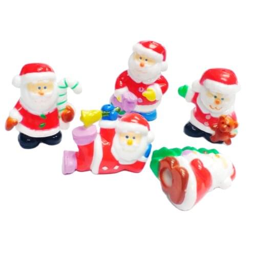 6X Plastic Santo Claus Pencil Top E1725GT Cup Cake Christmas X'Mas Toys Kids Birthday Party Favor Pinata Bag Filler Loot Novelty