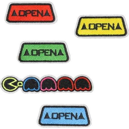 Cool Open Animal Cartoon Patches Cap Shoe Iron On Embroidered Appliques DIY Apparel Accessories Patch For Clothing Fabric Badges