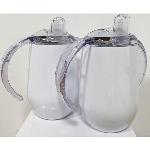 Blank Sublimation 10oz Pacifier Cup Kids Milk Mug With Handle Stainless Steel Insulated Cups For Newborn Supplies