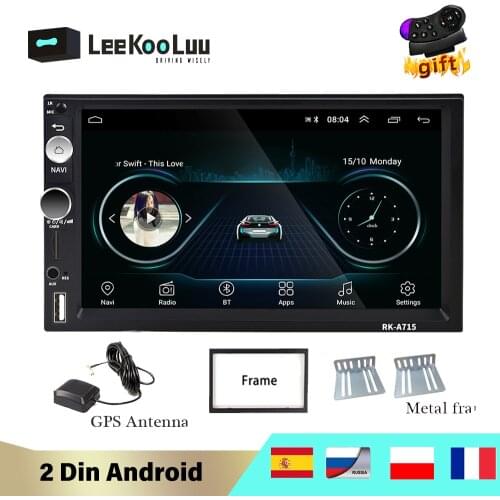 LeeKooLuu 2Din Car Radio Android Autoradio GPS Navigation Bluetooth WIFI MirrorLink FM Radio Stereo 7" Car Multimedia Player