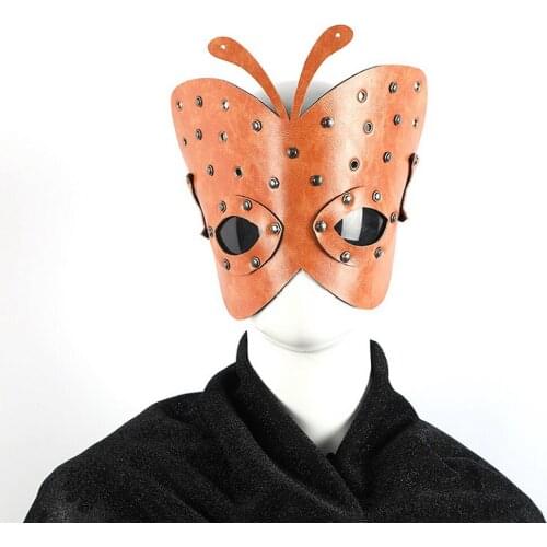 Halloween Mask Bar Cosplay Party Mask Easter Punk Butterfly Skin Leahter Masks