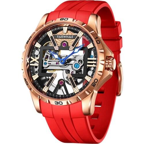 Mens Automatic Watches Luxury Self Winding Mechanical Wristwatch Sports 43mm Rose Gold Stainless Steel Luminous Clocks New 2021