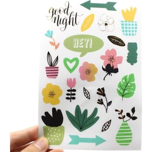 KSCRAFT Lovely Flowers PVC Stickers for Scrapbooking Happy Planner/Card Making/Journaling Project
