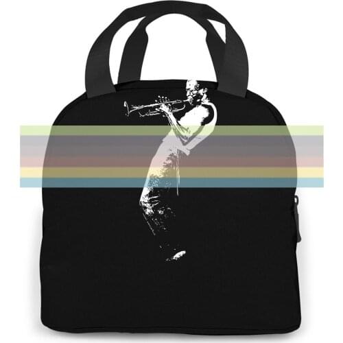 PixiePrints Miles DaviJazz Music Novelty women men Portable insulated lunch bag adult