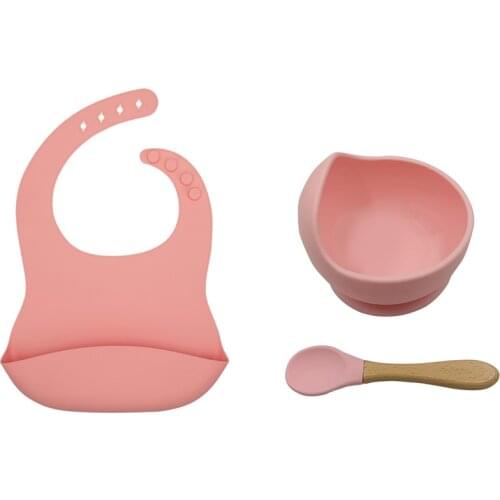1set Silicone Baby Feeding Bowl Tableware Waterproof Spoon Non-Slip crockery BPA Free Silicone Dishes For Baby Bowl Baby Plate