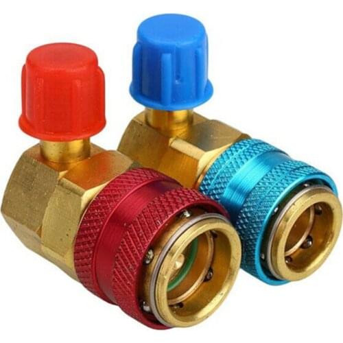 R134A A/C Manifold Gauge Conversion Kit High Low Angle Quick Adapter ACME Car AC