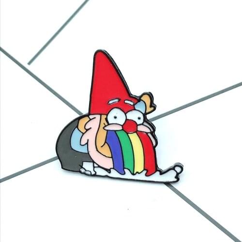 Cartoon Character Christmas Old Man Color Rainbow Enamel Alloy Brooch Badge T-shirt Bag Pin Accessories Jewelry Gift For Kid