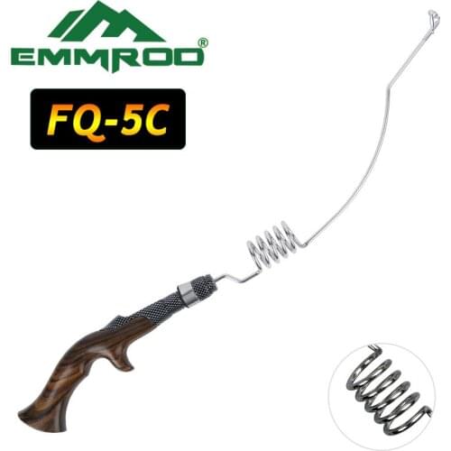 CAD Patent Stainless Steel Metal Elastic Winter Ice Fishing Rod 55cm L ML M MH H Sandalwood Handle Carbon Reel Seat Fishing Rod