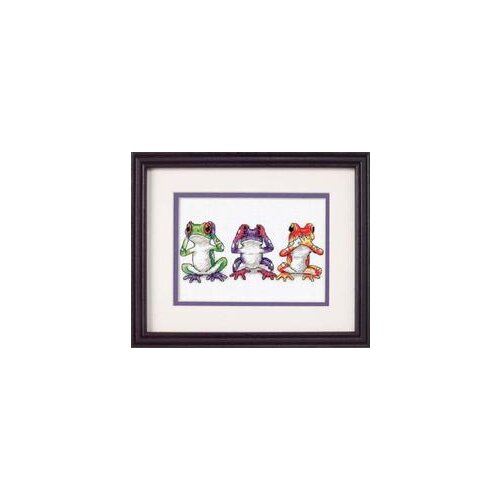 Dim 16758 Tree Frog cross stitch 11CT 18ct 14ct cotton thread embroidery DIY handmade needlework