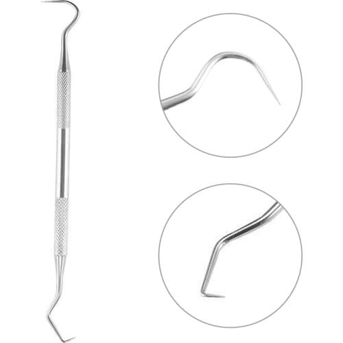 1pcs Double-ended Tooth Stains Removal Tool Needle Stainless Steel Scraper Care Teeth Dental Plaque Remove Cleaning Tools
