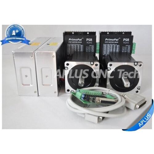 2-Axis NEMA 34 Stepper Motor 1160oz-in & Driver PSR8078 & 48V Power Supply Kit