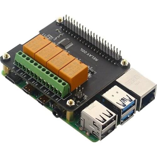 4 Channel Relay HAT Board for Raspberry Pi 4B / 3B+ / 3B Expansion Board 4 Way Control Relay Module for DIY Smart Home