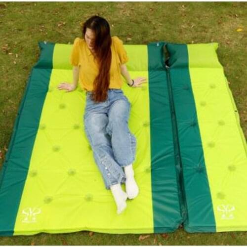 Outdoor camping with pillow automatic inflatable cushion can be spliced and folded to widen the tent inflatable cushion