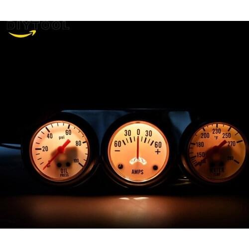 Dragon Gauge Water Temperature Meter oil pressure current with Sensor термометр