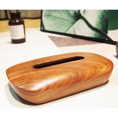 Retro Wooden Tissue Box Living Room Coffee Table Desktop Decoration Creative Removable Tissue Storage Box Modern Home Decoration