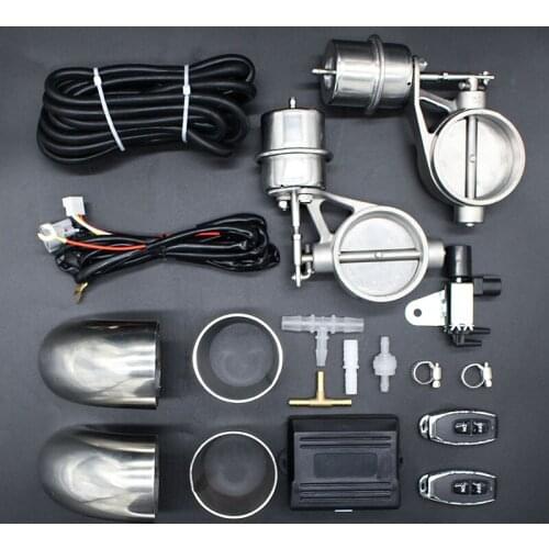 Double Vacuum Valve 76mm Exhaust Valve 89mm Vacuum Cutout Valve Kits Exhaust Control Sounds 3.0 inch Remoter Control Valve