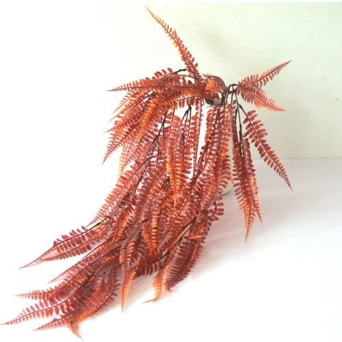 Autumn Scenery Artifical Persian Leaf Vine Garland Wicker Rattam Plant Home Decorate Garden Wall Hanging Simulation Plants