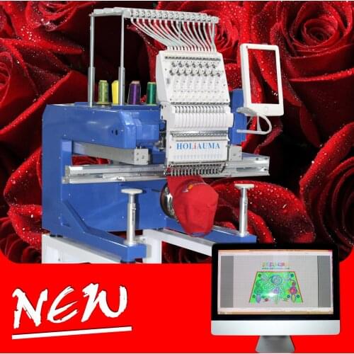 China 10 years service ! Free Spare Part Quality Like brother Embroidery Machine High Speed 1 Head Flat T-shirt Cap embroidery