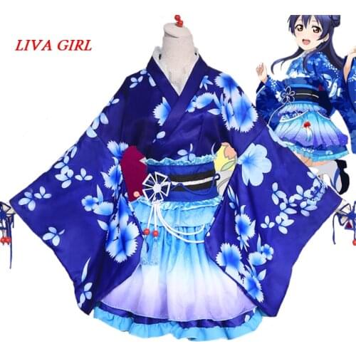 Anime Love Live Cosplay Costumes Ayase Eli Sonoda Umi Hanayo Koizumi Kimono Cosplay Costumes Love Live Yukata Kimono Cosplay