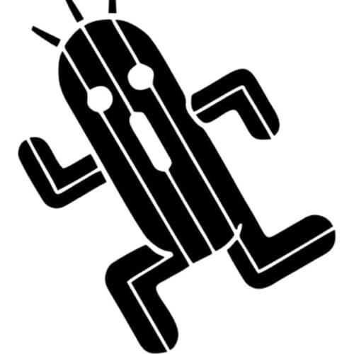 Beautiful Car Sticker Cactuar Fashion Car Unpacking Decal PVC Car Decoration Accessories Sticker Creative Waterproof Black/White