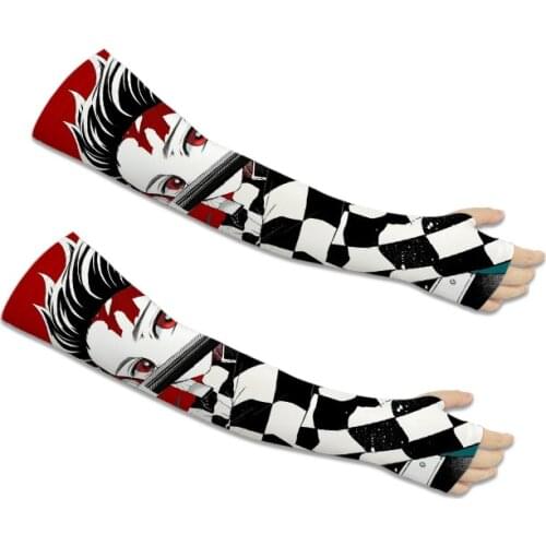 Hot New Japan Anime Demon Slayer Gloves Cartoon Cute Summer Sun Block Ice Silk Cuff Cosplay Oversleeve Arm Guard