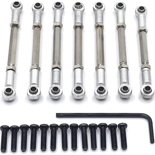 Metal Linkage Servo Pull Rod Steering Tie Rod Set for Wltoys 104001 1/10 RC Car Upgrade Parts Accessories