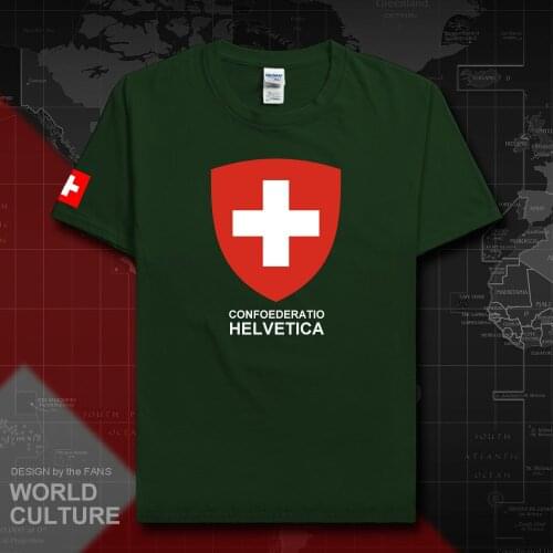 Swiss Confederation Switzerland t shirts man 2019 t-shirts nation team cotton tees country tops CHE Confoederatio Helvetica 20