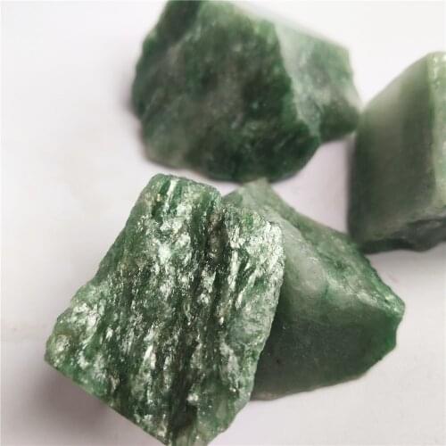 Natural Green Stone Amazonite Green Mica Aventurine Qinghai Jadeite Fluorite Mineral Specimens Carving Material Stone