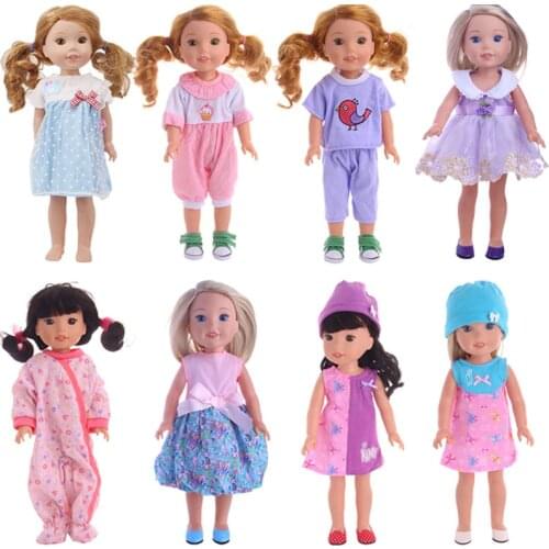 New Autumn Dress Gauze Skirt For 14.5 American Doll Accessories, Generation, Reborn Baby Doll Childrens Gifts