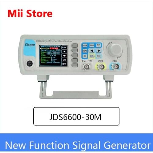 New Cleqee JDS6600-30M 30MHZ LCD Display Digital Control Dual-channel DDS Function frequency meter Arbitrary Signal Generator