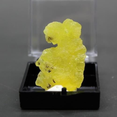 Very rare! 100% Natural yellow Brucite Mineral specimen stones and crystals healing crystals quartz box size 3.4 cm