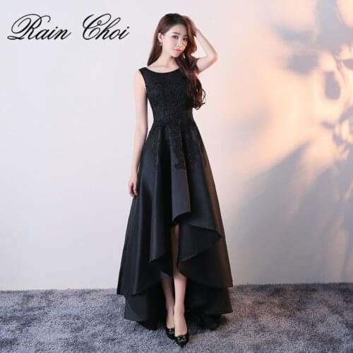 Formal Evening Gown Women Elegant High Low Sleeveless Long Evening Dresses 2020