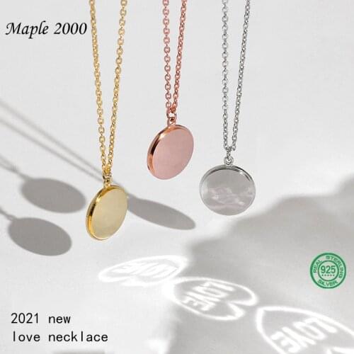 New 2021projection necklace for women 925 sterling silver net red LOVE necklace personality clavicle chain ins cold wind pendant