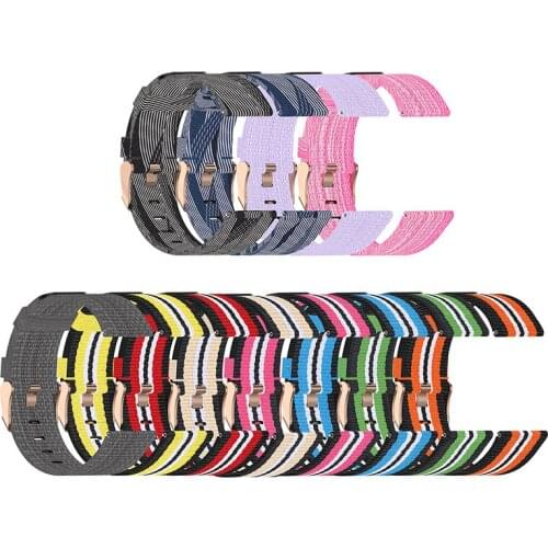 Fashion Colorful Premium Nylon Pin Buckle Replacement Universal Watch Wrist Strap For Xiaomi Smart Watch Band Accessories