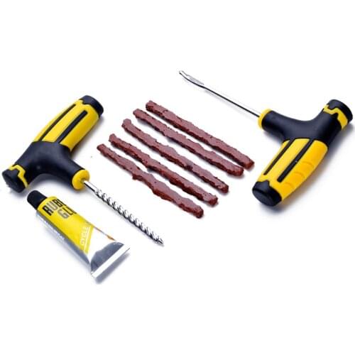 Professional Car Tire Repair Tool Tire Repair Kit Studding Tool Set Auto Bike Tire Repair Puncture Plug Garage Car Accessories