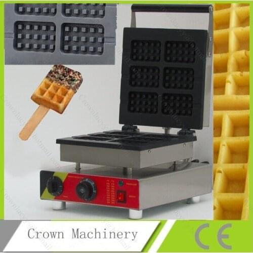 Rectangle Waffle maker shapes; Stick Waffle machine custom;CommercialBelgian Waffles on a Stick Waffle Maker Iron Machine Baker
