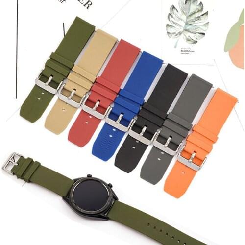 22mm Silicone Sport Strap Transparent TPU Men Women Replacement Bracelet Band for Samsung Galaxy Active2 Huawei Watch GT 2 46mm