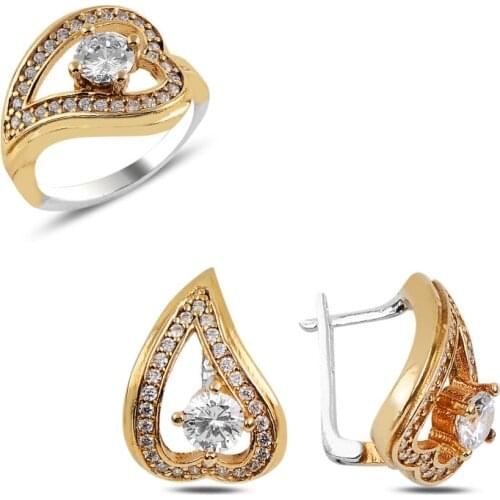 Silver 925 Sterling Zircon Cubic Zirconia Authentic Set