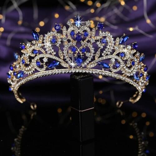 Tiaras And Crown HADIYANA Trendy Colorful Cubic Zircon Women Wedding Shiny Party Gift Hair Accessories BCY8896 Corona Princesa