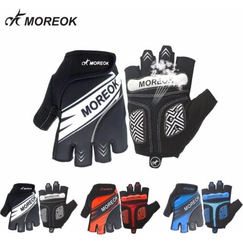 MOREOK Cycling Gloves Bycicle Anti-static Half Finger Sport Gloves luva ciclismo BMX Tinkoff Bicycle Guantes GEL pad Shockproof