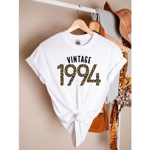 Vintage 1994 Tshirt 27th Birthday Gifts Funny Graphic 100%Cotton Women Tshirt Short Sleeve Tees Plus Size O Neck Female Clothing