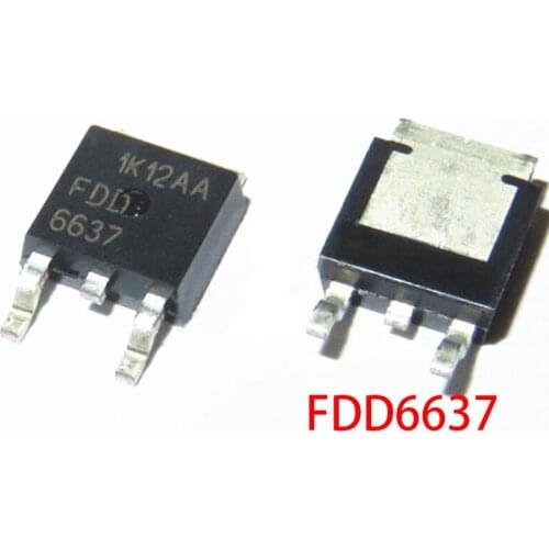 10pcs FDD6637 TO-252 6637 TO252 35V 55A