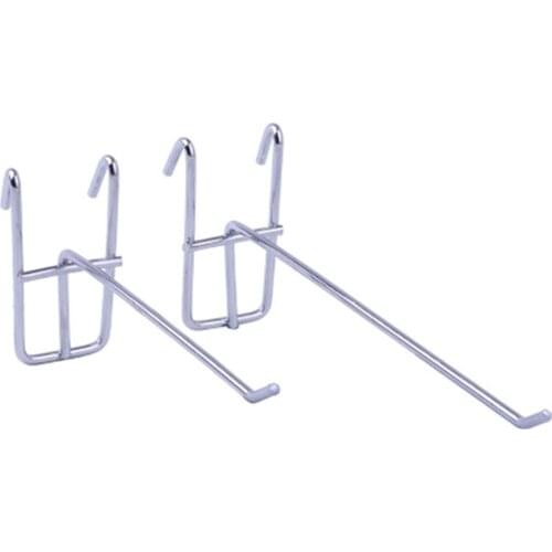 10pcs Cold-rolled Steel Pegboard Hooks 100/150/200/250/300mm Hook Length 3.5mm Rod Dia. Display Hooks for Supermarket Or Store