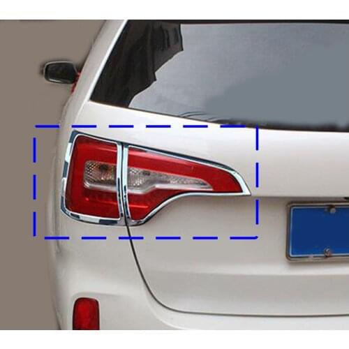 Top quality for Kia Sorento 2013-2014 car chrome trim tail light ABS Chrome back rear car frame lamp cover moulding frame 4PCS